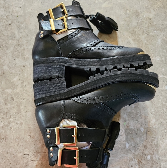 Tomy Bianco women's Leather biker Boots **made in Spain** women's size 7 Euro 36 - Picture 5 of 13